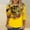Gold, variant on iTNHFP Oversized Tshirts For Women Ladies' Carnival Print T Shirt Crewneck Casual Quarter Sleeve Top