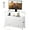 White, variant on GALAXHERO 5-Drawer Dresser with Charging Station for Bedroom, Living Room, Closet, Entryway, Fabric Chest of Drawers with Open Shelves, White