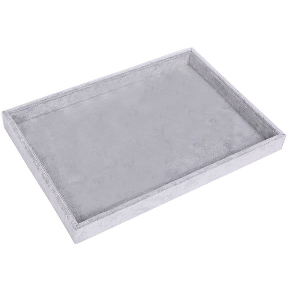 Jewelry Organizer Box Showcase Display for Case Storage Ring Earrings Gray