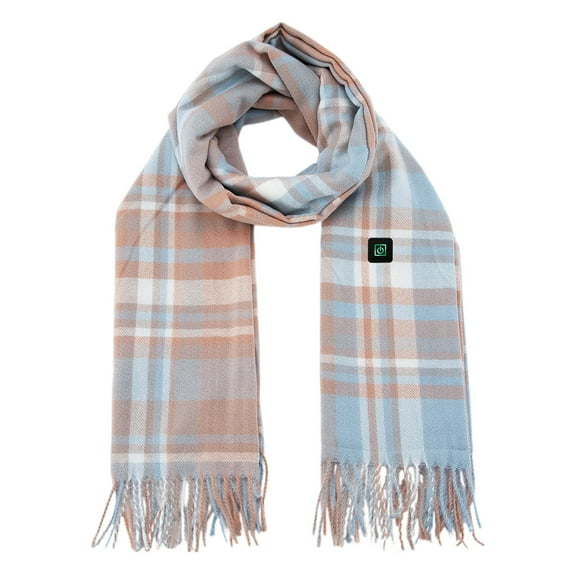 PMVFHDE Women's Heated Scarf Smart Charging Neck Warmer for Cold Weather, USB Powered Thermal Scarf for Women, Warm Winter Scarf for Outdoor Use Light Blue