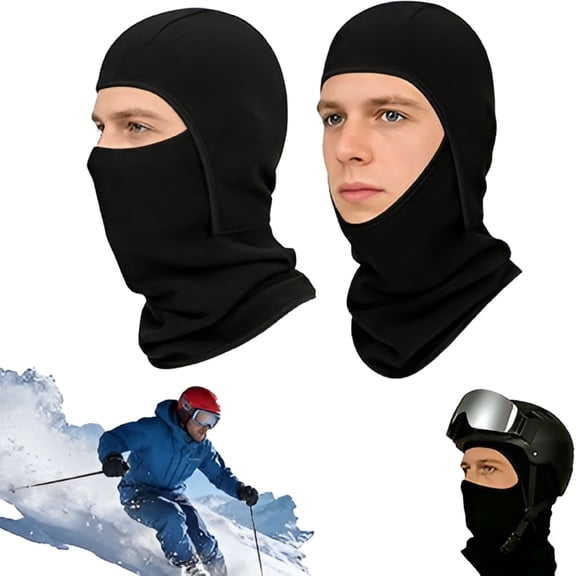 TELOLY Balaclava Face Mask for Women Men Winter Hat Windproof Face Mask,Ski Mask,Motorcycle Helmet Compatible,Windproof Fleece Full Face Mask for Cold Weather Black