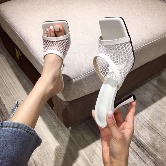 Zapatos de mujer Moda Color sólido Minimalista Sexy Tela de malla hueca Sandalias de tacones altos finos Wmkox8yii ytu714