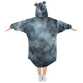 thumbnail image 2 of FORMRS Wearable Blanket Hoodie with Sleeves for Kids Cozy Flannel Sweatshirt, Watercolor Sky Pattern, 2 of 7