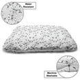 thumbnail image 3 of Leaf Pet Bed, Monochrome Minimalist Simple Leaf Pattern with Branch Eco Plants Modern Style, Chew Resistant Pad for Dogs and Cats Cushion with Removable Cover, 24" x 39", Grey White, by Ambesonne, 3 of 4