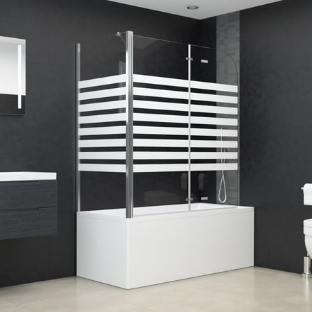 

Amonsee Bath Enclosure 47.2 x26.8 x51.2 Tempered Glass Stripe