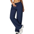 thumbnail image 2 of Scrub Pants for Women Straight Leg Drawstring Soft Stretch Medical Scrub Pants with Pockets, L, 2 of 5