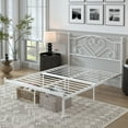 Yoneston 12” Full Size Heavy Duty Metal Platform Bed Frame with Love