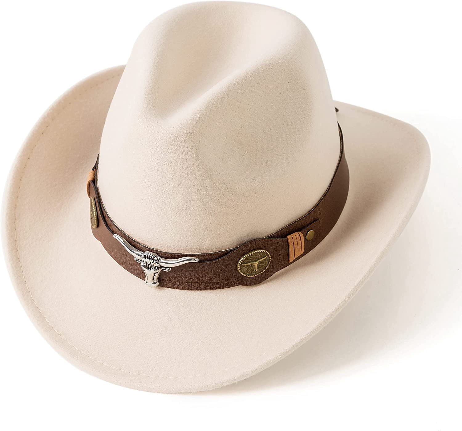 7286 Classic Womens Western Cowboy Cowgirl Hats With Wide Belt Gossifan Classic Womens Western Cowboy Cowgirl Hats with  main image 4
