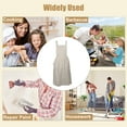 thumbnail image 7 of Unique Bargains Cotton Linen Apron Cross Back Apron Cooking Apron Dress Aprons for Women Man for Kitchen BBQ Beige, 7 of 7