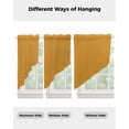 thumbnail image 4 of Pure Turmeric Swag Valances for Windows, Simple Solid Color Rod Pocket Sheer Valances for Small Windows, Swag Toppers Light Filtering for Kitchen Living Room 2 Panels 28''x36'', 4 of 6