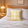 thumbnail image 6 of TACILIP Home Decor, 1PC Yellow Striped Solid Throw Pillow Cover Plaid Decorative Cushion Cover For Sofa Couch Bedroom Home Decor, Womens Gifts, 6 of 7