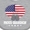 thumbnail image 4 of Inktastic Proud Military Grandson Us Flag Boys Baby Bib, 4 of 4