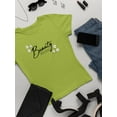 thumbnail image 3 of Beauty Lettering With Daisy  T-Shirt Women -Image by Shutterstock, Female x-Large, 3 of 4