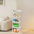 thumbnail image 2 of InsCrazy Stackable Storage Rack Cream Style Sofa Side Table Small Coffee Table for Kitchen Bathroom Laundry Room Office, 2 of 6