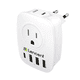 thumbnail image 1 of Adaptador Doble Ee.uu/usa A Enchufe Europeo Eu 3 Usb + Usb C Blanco, 1 of 4