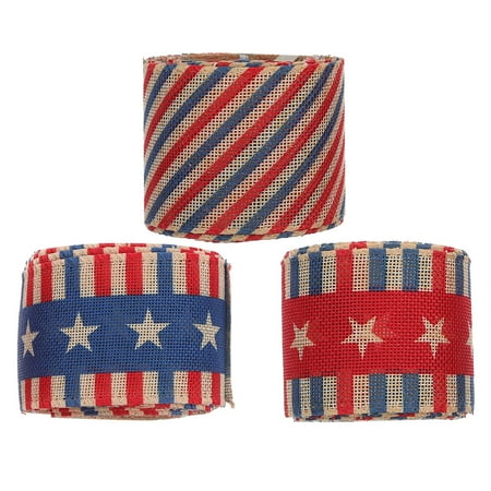 

Ribbon Day July Independence Patriotic Ribbons 4Th Wired Flag Fourth Burlap Decorations Decoration Grosgrain Stars