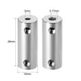 thumbnail image 3 of Shaft Coupling 2mm to 3.17mm Bore L26xD10 Robot Motor Wheel Rigid Flexible Coupler Connector w Hex Head Spanner, 3 of 3