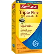 Nature Made TripleFlex Triple Strength Caplets with Vitamin D3, 120 Count for Joint Support