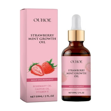 Strawberry Mint Hair Oil, Nourishes Hair and Repairs Damaged Hair Leaving It Smoother and Shinier Repair Frizz Refreshing and Non-greasy, Essential Oil for Hair