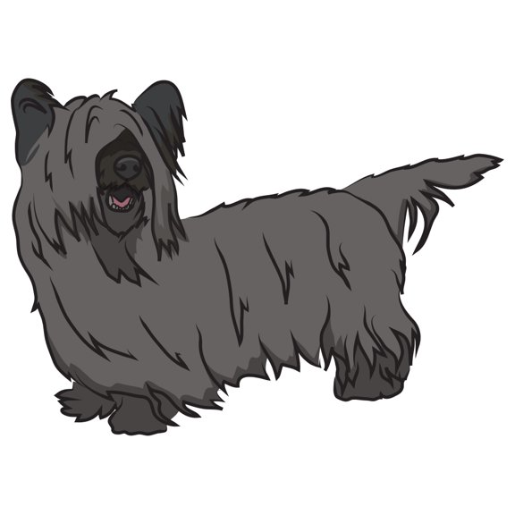 Skye Terrier Decal | Indoor/Outdoor | Dog Lover Super Cute Sticker for SUV Windows, Dorm Rooms, Bedroom, Offices | SignMission personalized gift | 18"