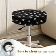 thumbnail image 3 of SEANATIVE Dog Paws 2-Piece Round Stool Covers Size L Reusable Kitchen Island Stool Cushion Covers Round Dustproof Circle Chair Seat Covers for Dining Room, 3 of 7