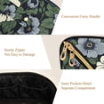 thumbnail image 5 of FORMRS Makeup Bag Travel Cosmetic Organizer for Women Fold Flat Zipper Pouch with Handle, Dark Floral, 5 of 8