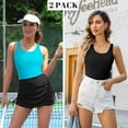 thumbnail image 2 of Attraco Women Tank Top with Shelf Bra Racerback Workout Yoga Tops Undershirt Pack of 2, 2 of 9