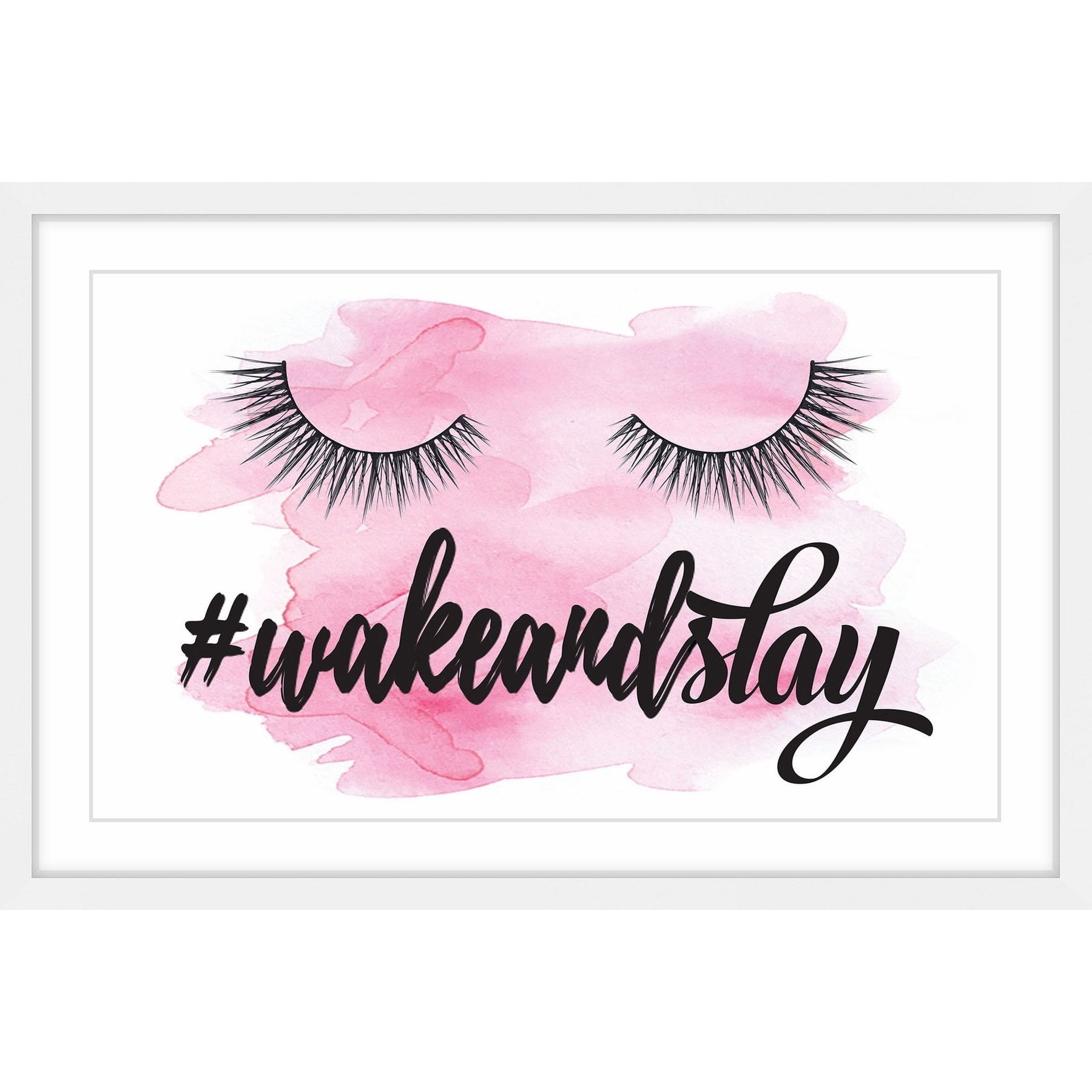 "Wake Up and Slay Pink" Framed Painting Print