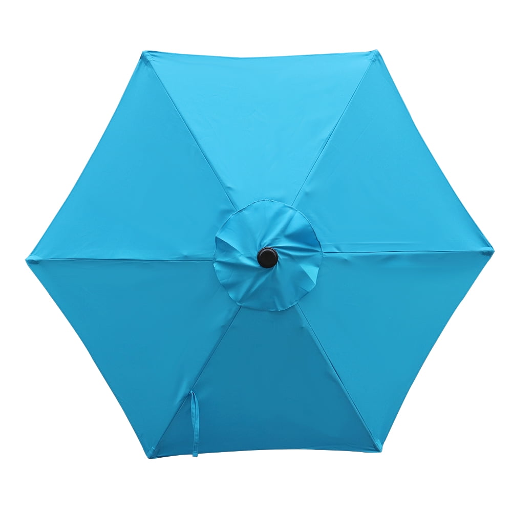 Maypex 7.5ft Aqua Hexagon Outdoor Market Patio Umbrella, UV Resistant