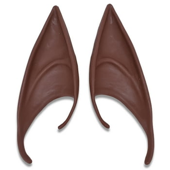 Way To Celebrate!  Halloween Unisex Dark Brown Color Elf Fairy Alien Ear Accessory for Adults Ages 14+, 1 Pair/Set