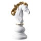 thumbnail image 1 of Escultura de ajedrez internacional de arte moderno en resina, piezas de ajedrez decorativas Caballero blanco, 1 of 9