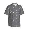 thumbnail image 2 of Daiia Airplane Routes Around The World Hawaiian Shirt for Men Gentle Cotton Regular Short Sleeve Casual-Large, 2 of 9