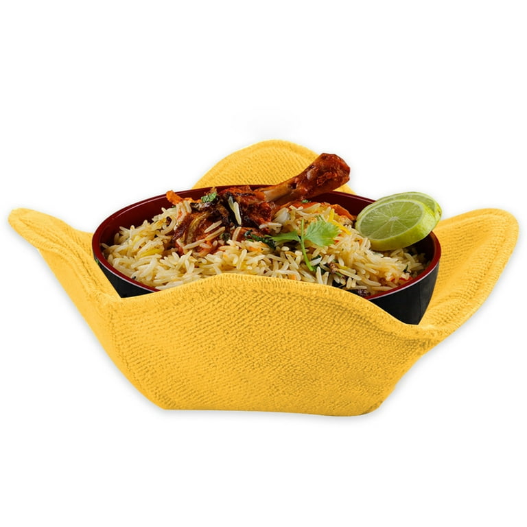 TKing Fashion Microwave Bowl Cozy Safe Hot Bowl Holder Heat Resistant Bowl  Cozies For Soup & Rice & Pasta Bowls - Red