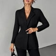 thumbnail image 6 of LEKWK Blazers for Women Business Casual Open Front Long Sleeve Suit Jacket Slim Fit Lapel Collar Elegant Workwear Coat for Office Meeting, 6 of 9