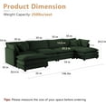 thumbnail image 2 of LUCKHAO 146“/111.5" Oversized Modular Sectional Sofa Cloud Couch for Living Room, Modern Chenille Large L/U Shaped Couch, Comfy Deep Seat Couch with Movable Ottoman, DIY Combination, 2 of 7