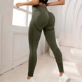 thumbnail image 2 of kaondbfi Thick High Waist Yoga Pants with Workout Running Yoga Leggings for Women Summer Yoga Pants for Women, 2 of 7