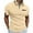 Khaki, variant on LODIENY Mens Henley Shirts Casual Summer Short Sleeve Quarter Button V Neck Graphic Lapel Stretch Golf T-Shirts Trendy Regular Fit Cozy Pullover Tops with Pockets Gray L