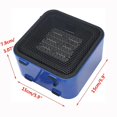 thumbnail image 3 of Mini calentador doméstico de 600 W, calentador eléctrico de cerámica portátil azul para oficina/hogar. Afortunado Sencillez, 3 of 5
