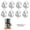 white-8, variant on Mini Caster Wheels, Self Adhesive Appliance Sliders for Kitchen Countertop, 360° Rotating Sticky Pulleys for Small Storage Bins, Trash Cans & Desktop Organizers, Stainless Steel (8 Pack)