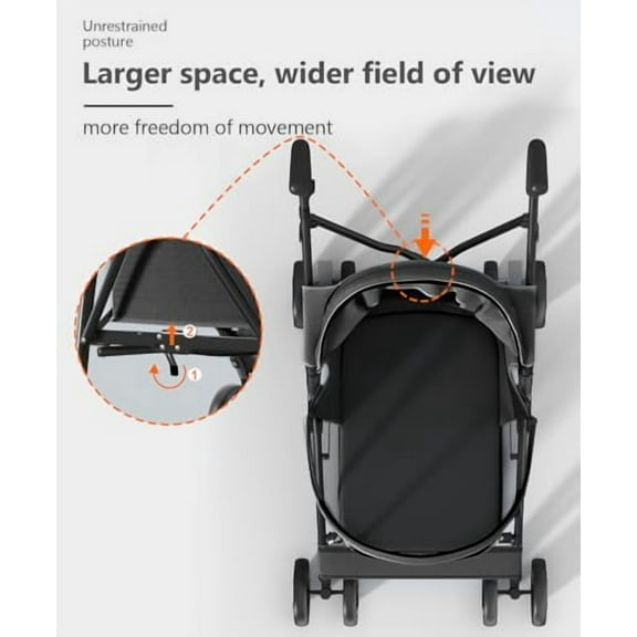 Dog Stroller for Small/Medium Pets,Travel Folding Carrier 4 Wheels for Dog Cat Cage Jogger Stroller,Rear Wheel Breaks,Storage Basket,Visible Mesh with Weather Cover (Black, Model-4