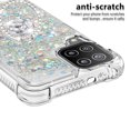 thumbnail image 3 of Funda para Samsung Galaxy A22 4G con Brillo Líquido Flotante, Purpurina, Parachoques y Anillo Giratorio Soporte, 3 of 5