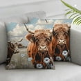 thumbnail image 3 of nygtbtfer Farm Animals Throw Pillow Covers set of 2,Garden Windmill Decor Farmhouse Pillow Covers Rustic Lodge Cabin Cushion Covers Wildlife Animal Farm House Cottage Accent Pillow Cases White, 3 of 7