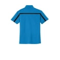 thumbnail image 6 of Port Authority Silk Touch Performance Colorblock Stripe Polo-L (Brilliant Blue/ Black), 6 of 6