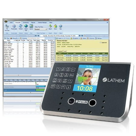 Lathem Biometric Time Clock - Face, Biometric - 50 Employee (FR650KIT)