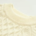 thumbnail image 5 of YunPes Girls Cable Knit Sweater Christmas Outfits Kids Thick Crewneck Loose Fit Pullover Tops Youth Boys Winter Solid Warm Sweater, 5 of 7