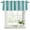 Grey Duck Green, variant on Teal Grey Stripe Curtain Valances for Windows, Kitchen Valance Window Treatments Panel 2 Pack, Farmhouse Minimalist Striped Rod Pocket Short Curtains for Bathroom Bedroom 42 x 12 Inch