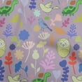 thumbnail image 1 of oneOone Viscose Chiffon Lavender Fabric Tropical Doodled Animals With Leaves Sewing Craft Projects Fabric Prints By Yard 42 Inch Wide, 1 of 4