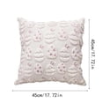 thumbnail image 3 of Easter Bunny Pillow Cover 18"x18", Tufted Rabbit Pattern Decorative Cushion Case, Cozy Spring Holiday Pillowcase for Home Sofa & Bed Decor (1pcs), 3 of 6
