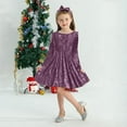thumbnail image 2 of Toddler Girls Long Sleeve Ruffles Dresses Solid Princess Dress Clothes 9-12 Months, 2 of 8