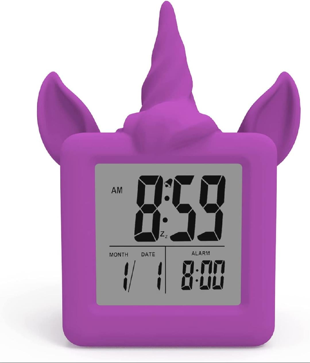  Digital Alarm Clock with Snooze Button and Purple LCD BackLighting